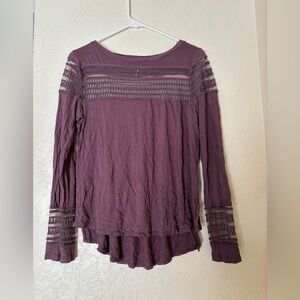 Women's Purple Long Sleeve Top